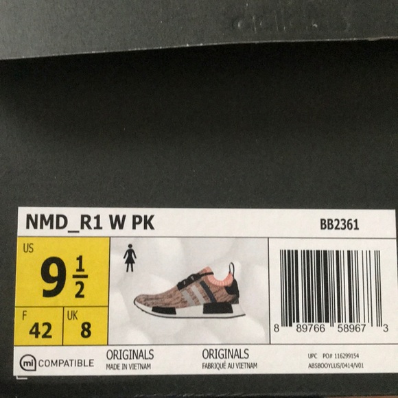 NIB ADIDAS NMD R1 PK Primeknit Pink Melange BB2361 - Picture 3 of 3